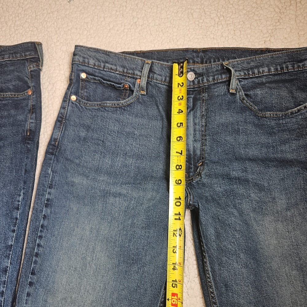 Mens Levis 514 Straight Fit Jeans Dark Wash Blue Denim 38x30 Lot of 2 - Picture 9 of 14